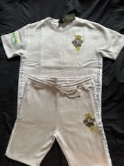Men's Embroidered Short Set